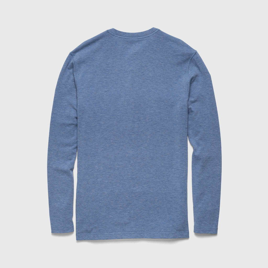 Sean Ultra Soft Classic Henley - Blue Heather