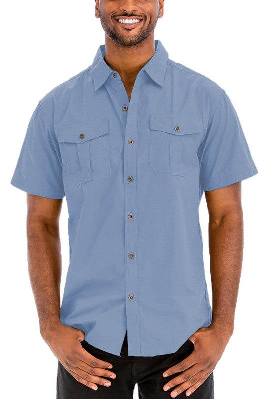 Weiv Men's Western Shirt | Dual Chest Pocket Button Down