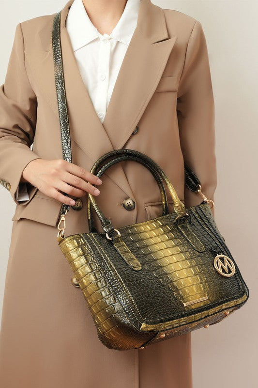 MKF Aphelia Croc-Embossed Handbag