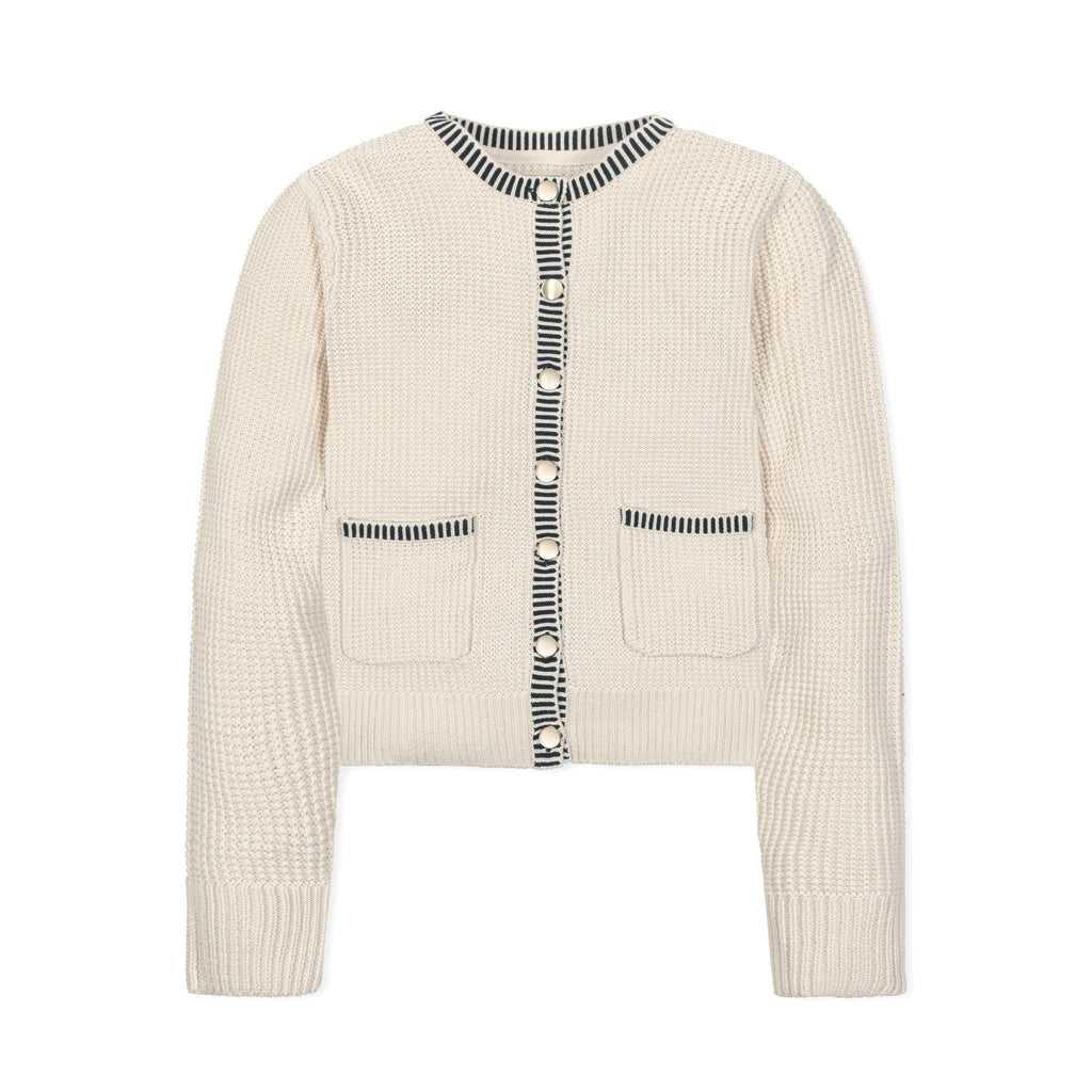 Organic Tweed Sweater Cardigan