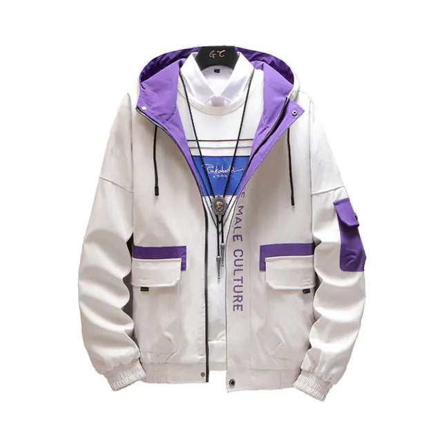 Men's Hooded Work Utility Outerwear Jacket
