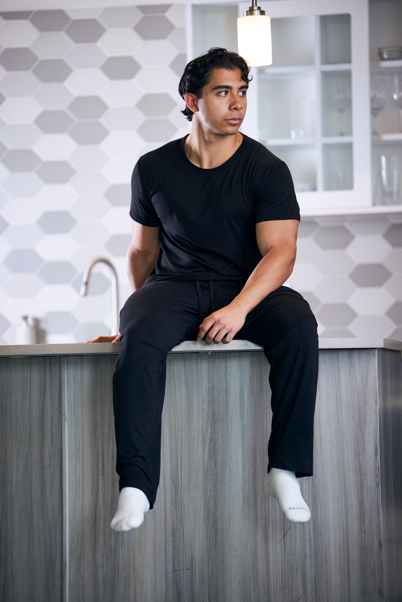 Men's Bamboo Pajama Set - Short Sleeve Lounge Sleepwear | Spun Bamboo