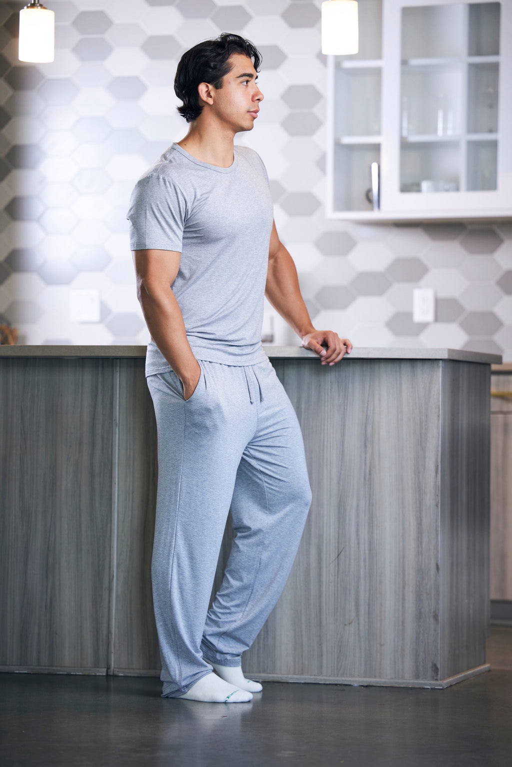 Men's Bamboo Pajama Set - Short Sleeve Lounge Sleepwear | Spun Bamboo