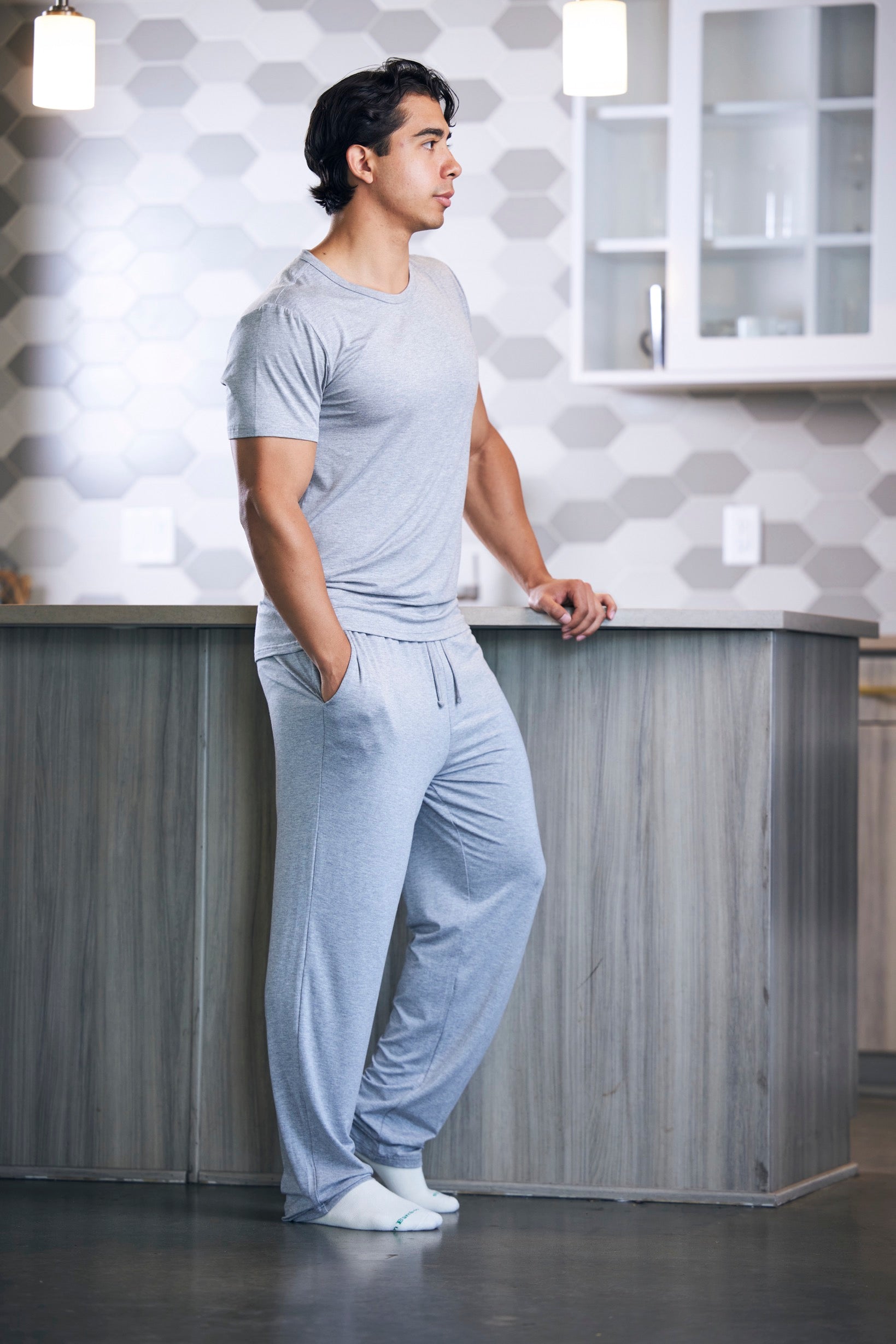 Men's Bamboo Pajama Set - Short Sleeve Lounge Sleepwear | Spun Bamboo