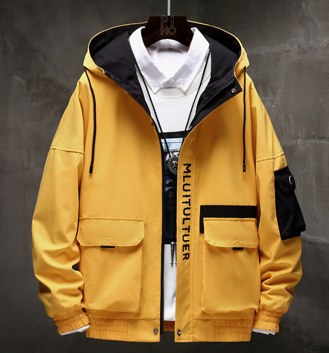 Men's Hooded Work Utility Outerwear Jacket