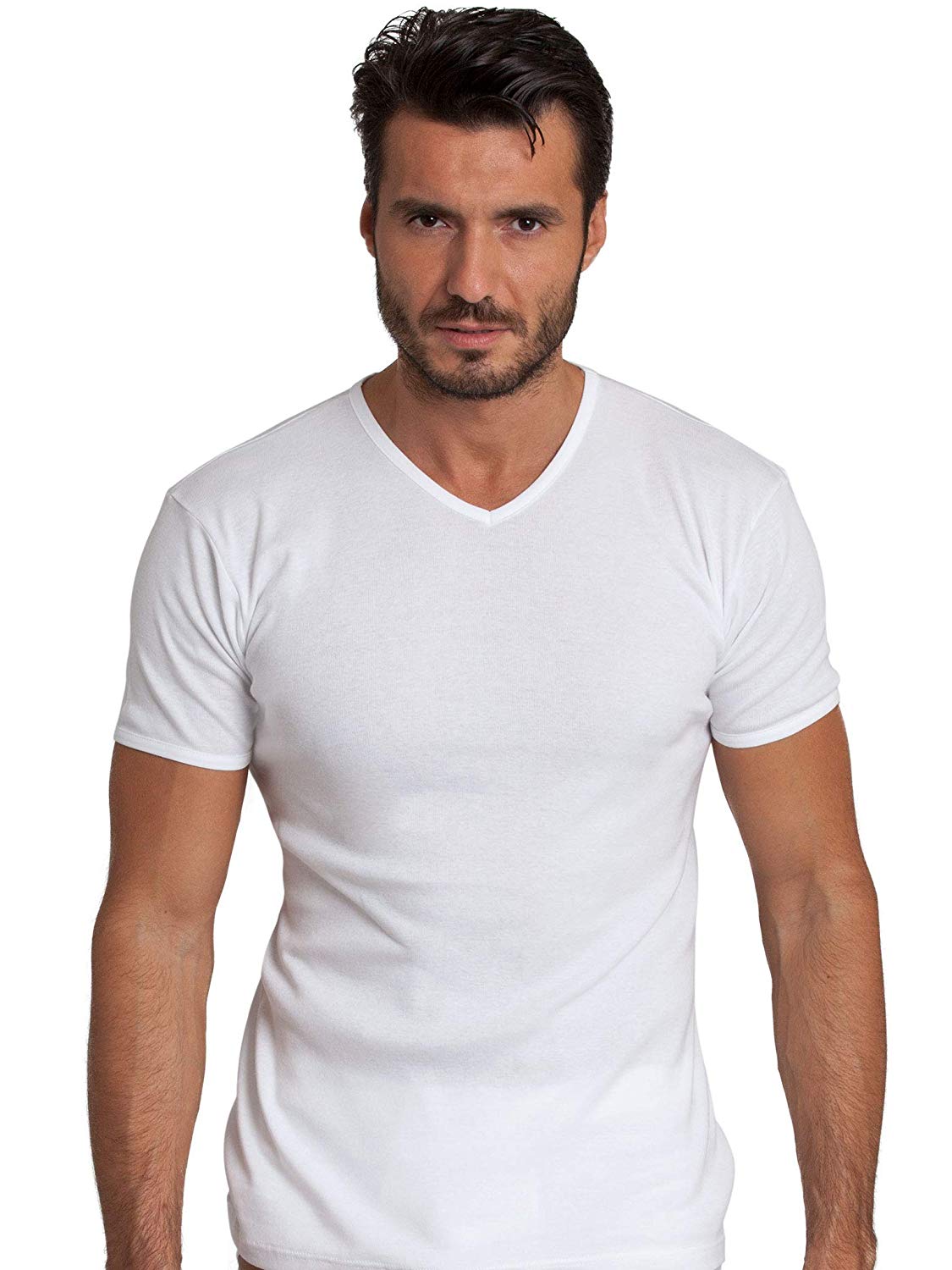 Men's 100% Cotton V-Neck T-Shirt - Premium Italian Made | BASIC COTTON