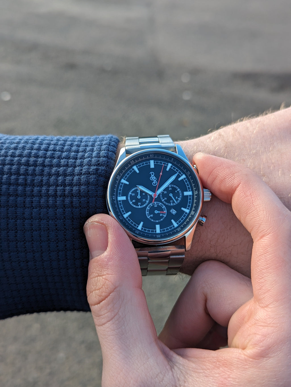 Men's Black Sport Chronograph Watch - Water Resistant | fash-ique