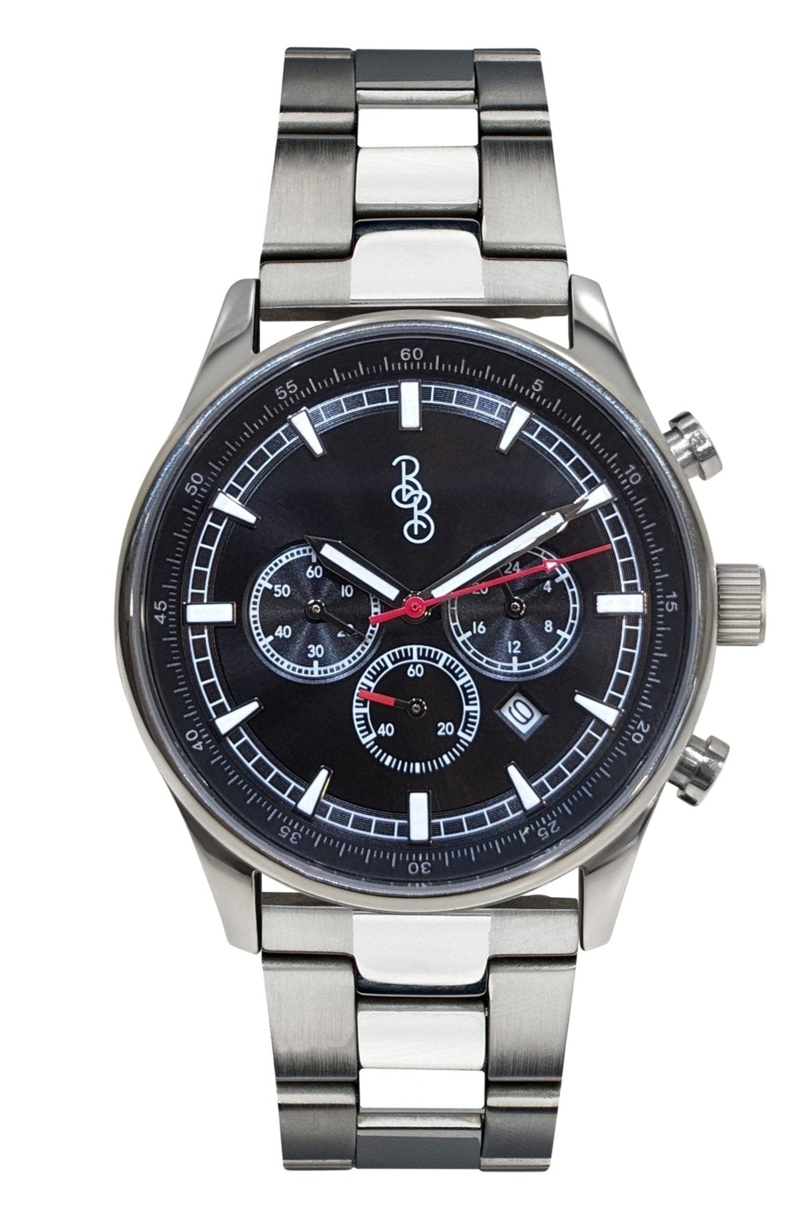 Men's Black Sport Chronograph Watch - Water Resistant | fash-ique