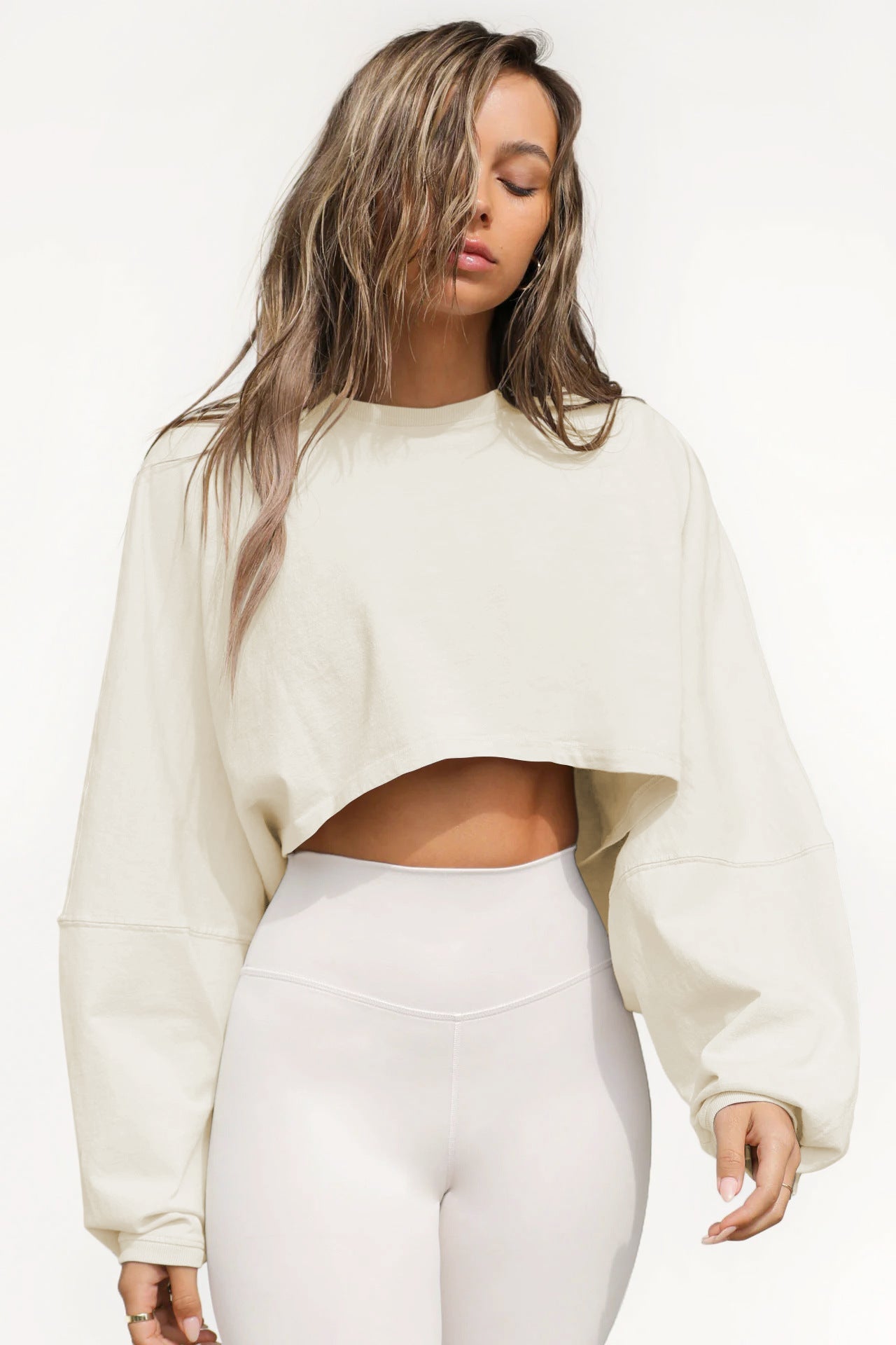 Women's Long Sleeve Crop Top | Active Comfort Sweatshirt