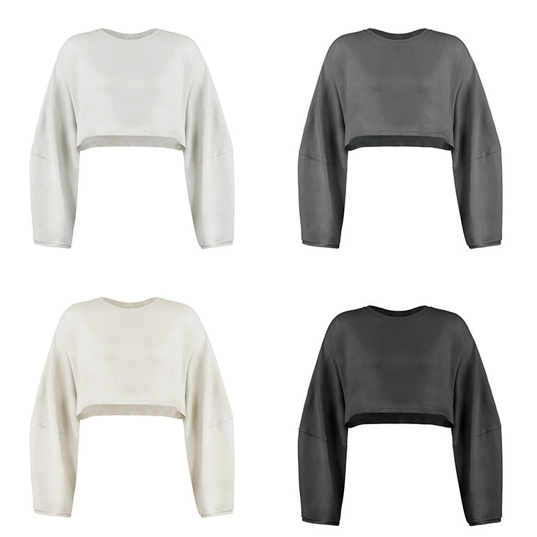 Women's Long Sleeve Crop Top | Active Comfort Sweatshirt