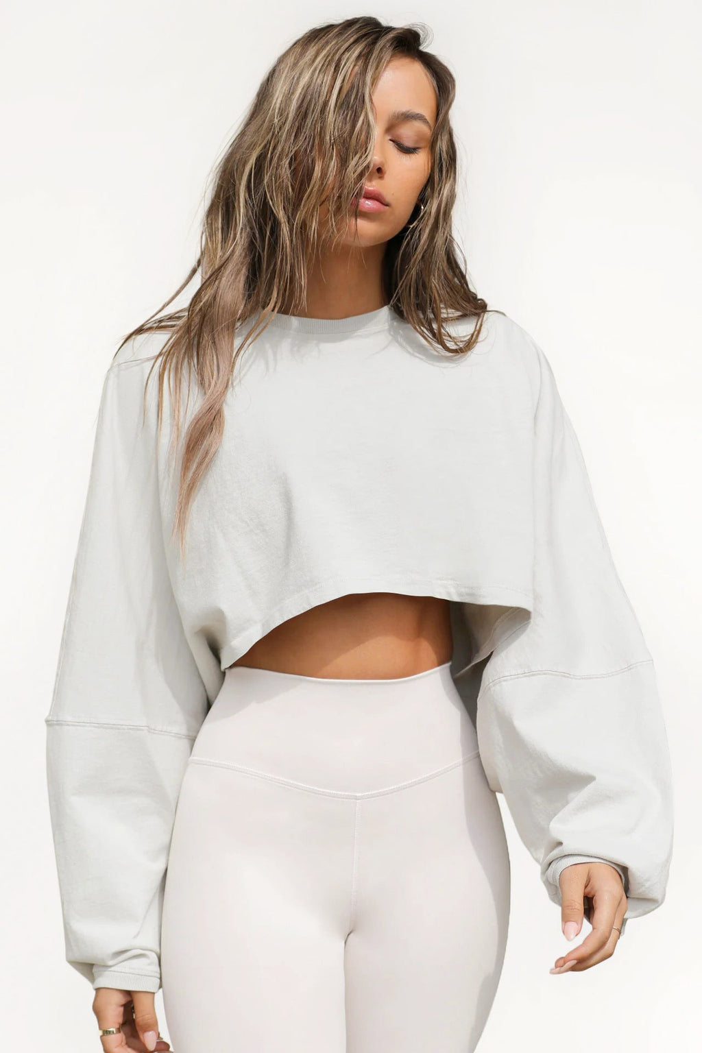 Women's Long Sleeve Crop Top | Active Comfort Sweatshirt