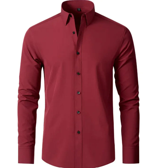 Men's Non-Iron Anti-Wrinkle Business Shirt | Elastic Comfort