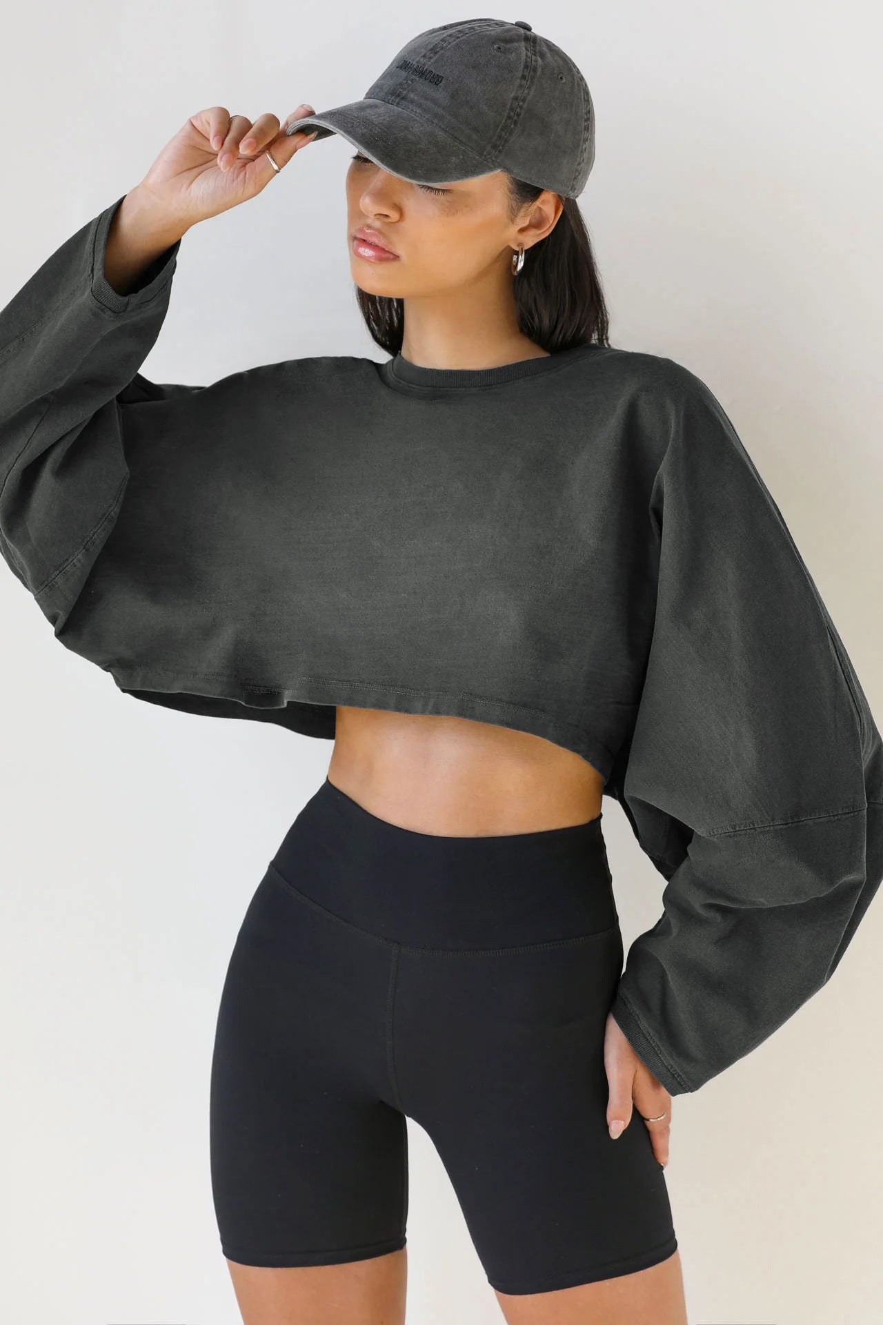 Women's Long Sleeve Crop Top | Active Comfort Sweatshirt