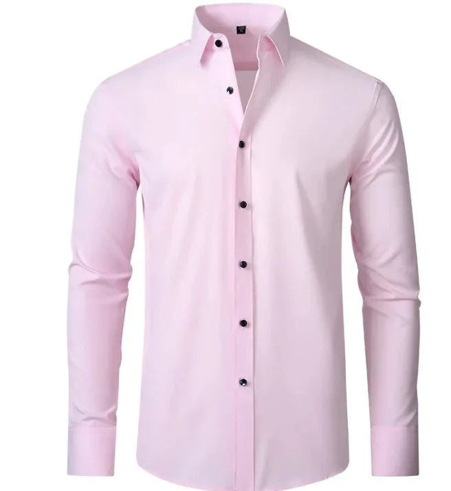 Men's Non-Iron Anti-Wrinkle Business Shirt | Elastic Comfort