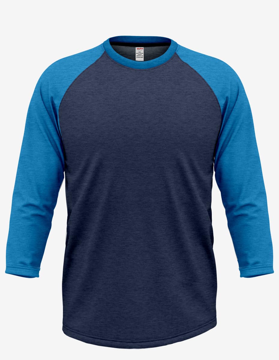 Men's Baseball Raglan Long Sleeve Shirt - RG3000 | fash-ique