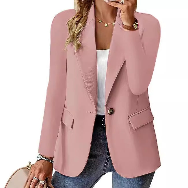 Women's Blazer Jacket - Long Sleeve Office Cardigan | fash-ique