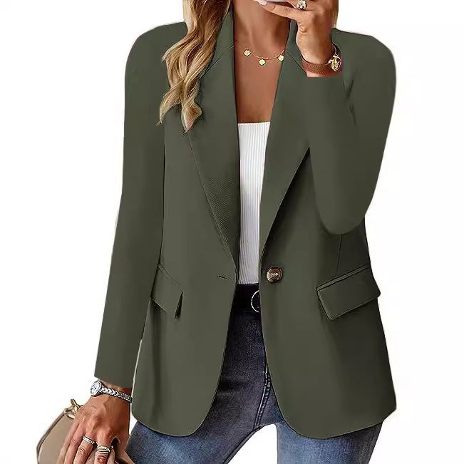Women's Blazer Jacket - Long Sleeve Office Cardigan | fash-ique