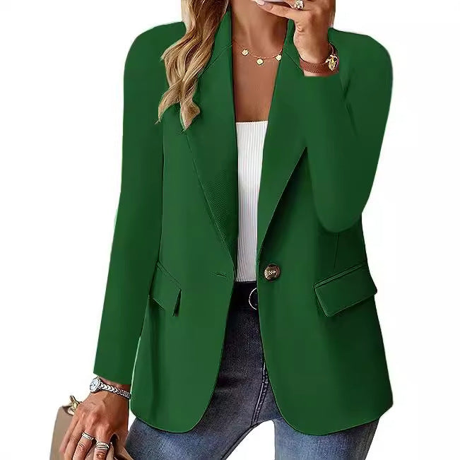 Women's Blazer Jacket - Long Sleeve Office Cardigan | fash-ique