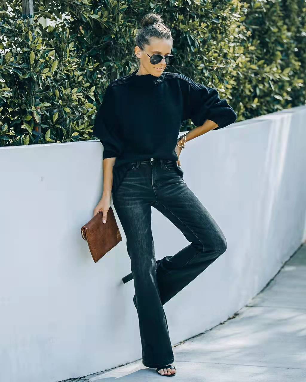 High Waist Black Pencil Jeans – Perfect Fit for Cowgirls