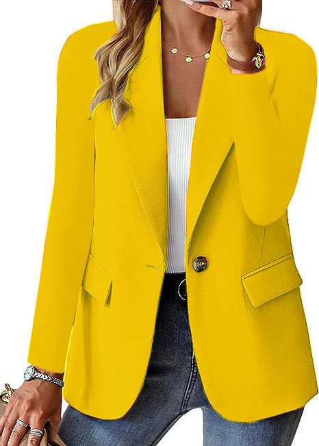 Women's Blazer Jacket - Long Sleeve Office Cardigan | fash-ique