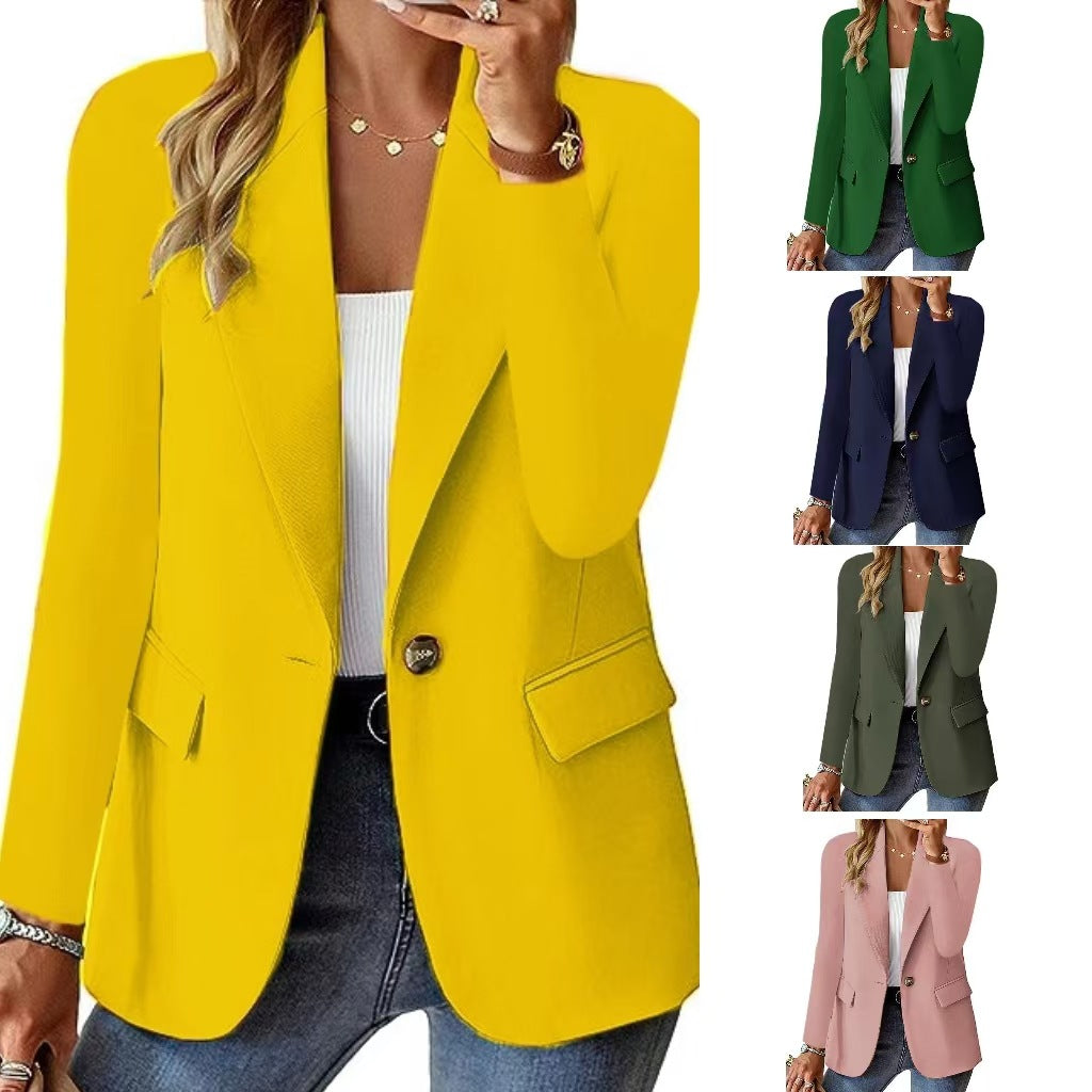 Women's Blazer Jacket - Long Sleeve Office Cardigan | fash-ique