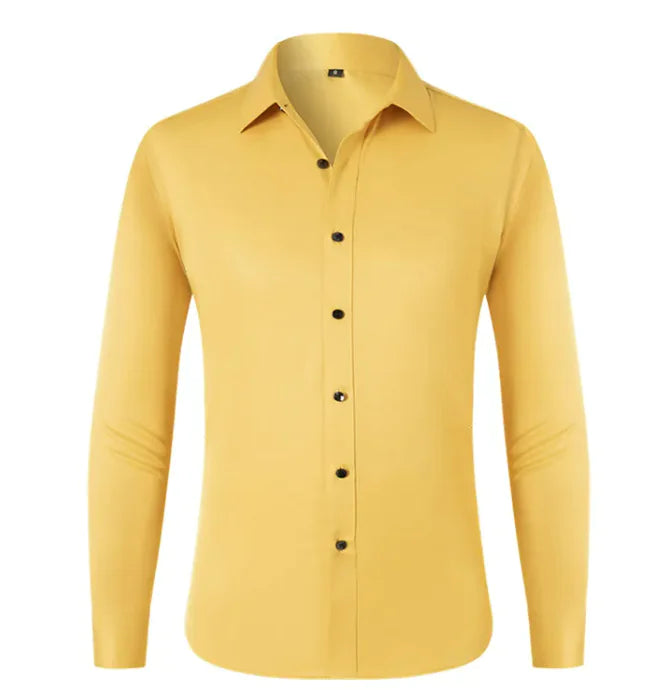 Men's Non-Iron Anti-Wrinkle Business Shirt | Elastic Comfort