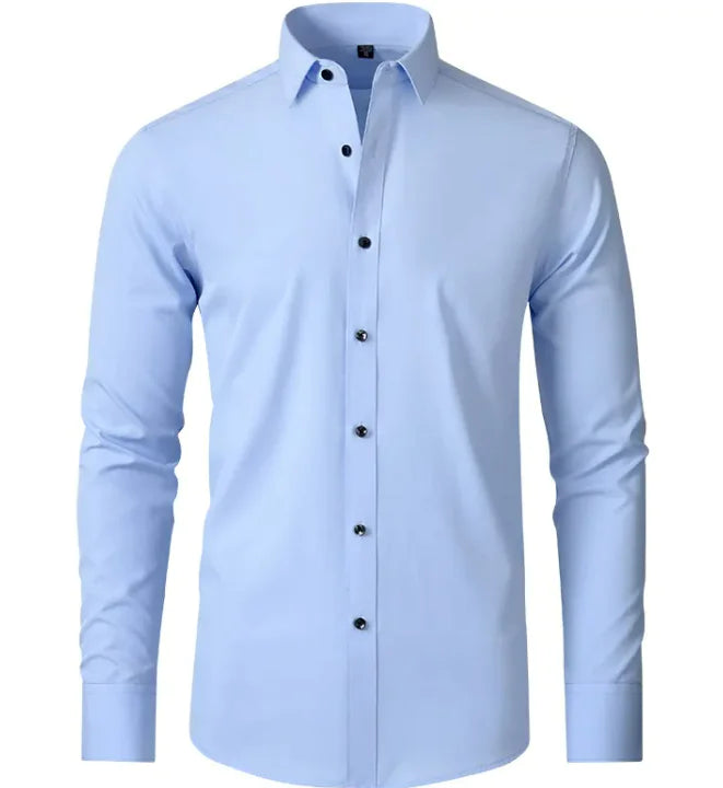 Men's Non-Iron Anti-Wrinkle Business Shirt | Elastic Comfort