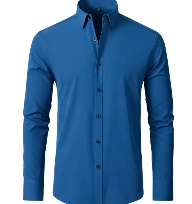 Men's Non-Iron Anti-Wrinkle Business Shirt | Elastic Comfort