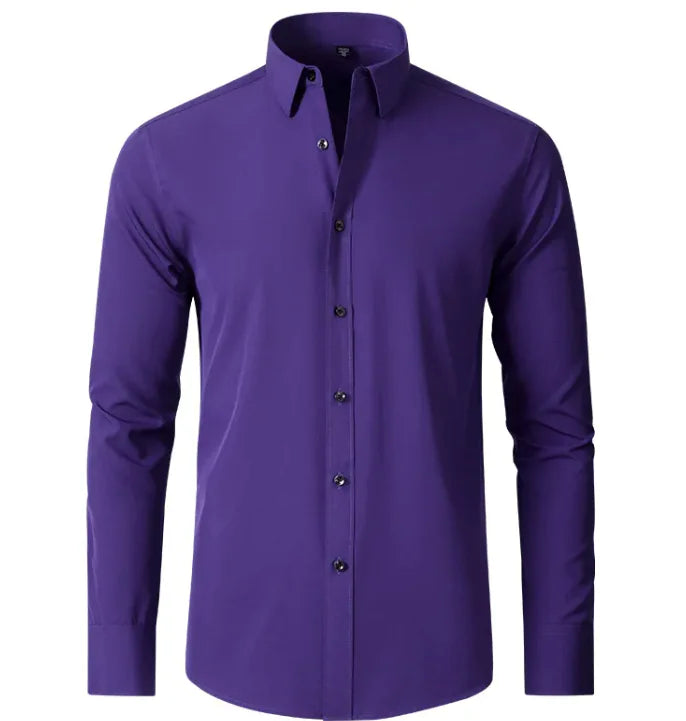 Men's Non-Iron Anti-Wrinkle Business Shirt | Elastic Comfort