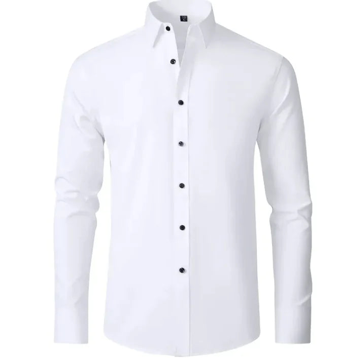 Men's Non-Iron Anti-Wrinkle Business Shirt | Elastic Comfort