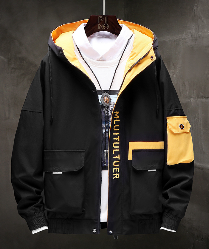 Men's Hooded Work Utility Outerwear Jacket