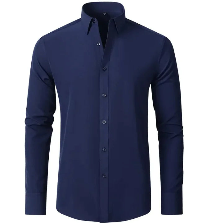 Men's Non-Iron Anti-Wrinkle Business Shirt | Elastic Comfort
