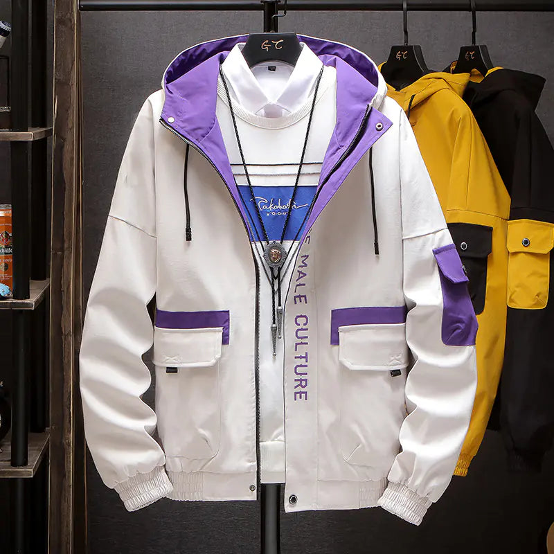 Men's Hooded Work Utility Outerwear Jacket