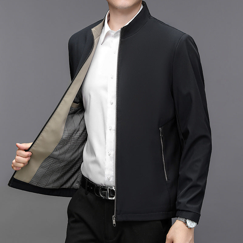 Men's Stand Collar Casual Jacket - Lightweight Outerwear