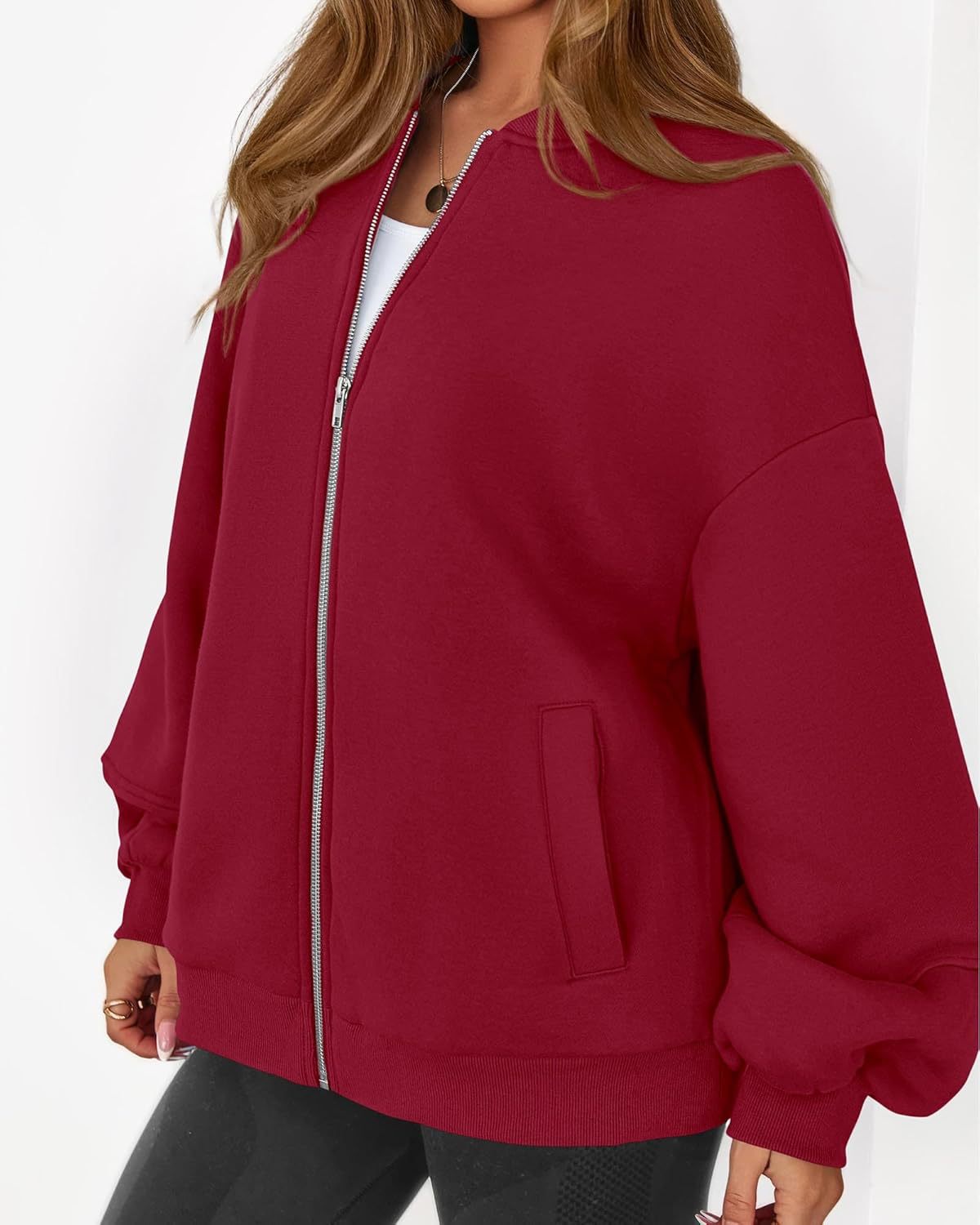 Zip Sweatshirt Jacket Casual Long Sleeve Pilot Coat