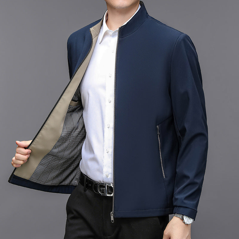 Men's Stand Collar Casual Jacket - Lightweight Outerwear