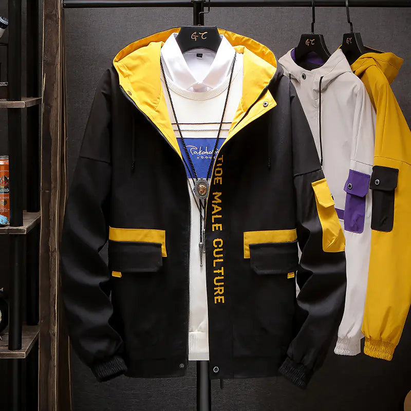 Men's Hooded Work Utility Outerwear Jacket