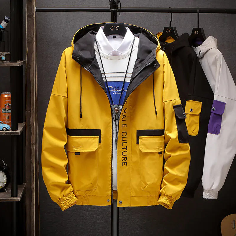 Men's Hooded Work Utility Outerwear Jacket