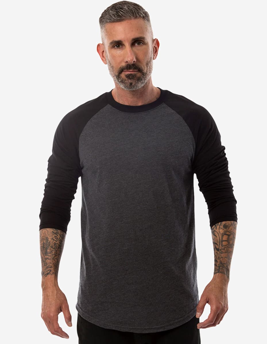 Men's Baseball Raglan Long Sleeve Shirt - RG3000 | fash-ique