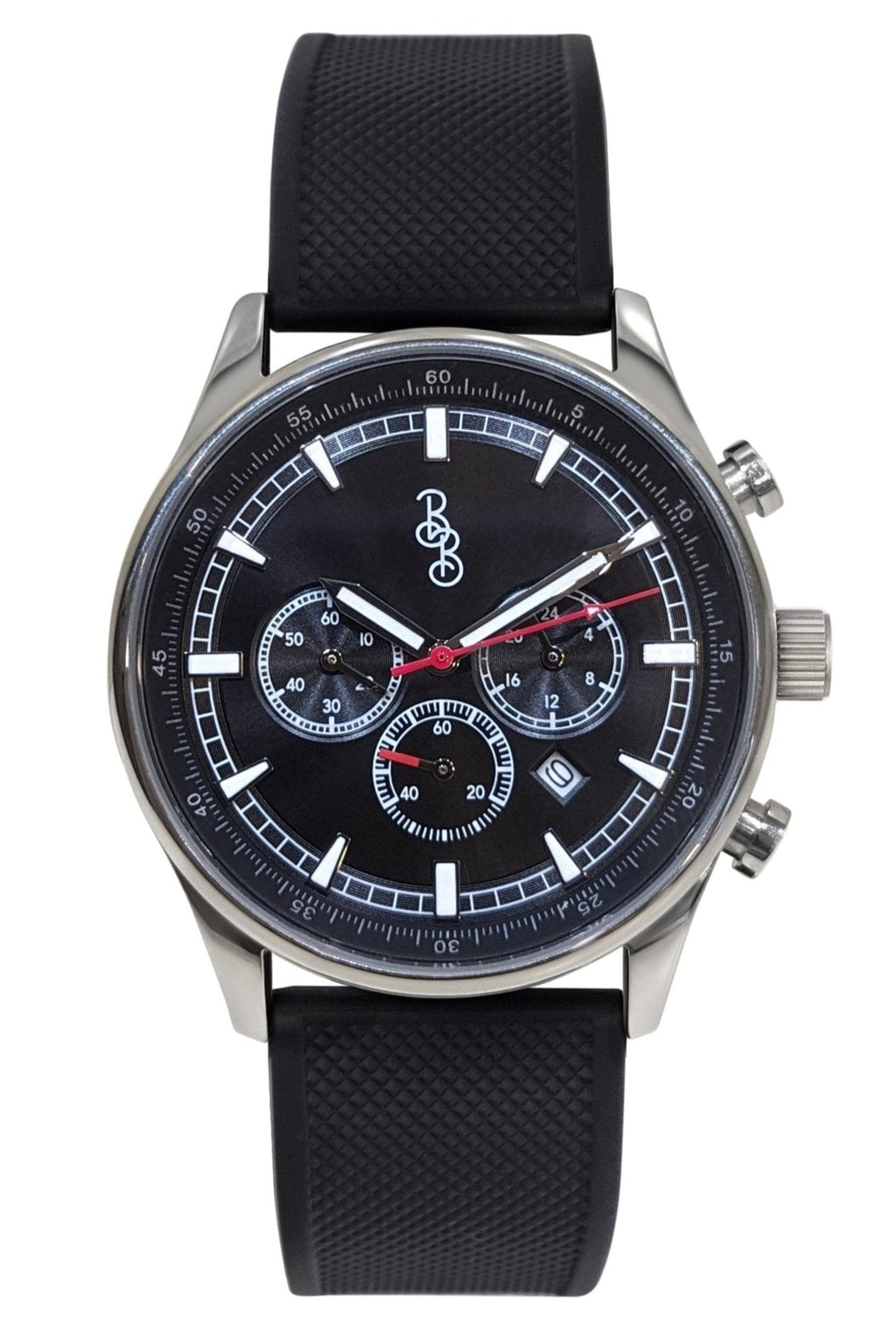 Men's Black Sport Chronograph Watch - Water Resistant | fash-ique