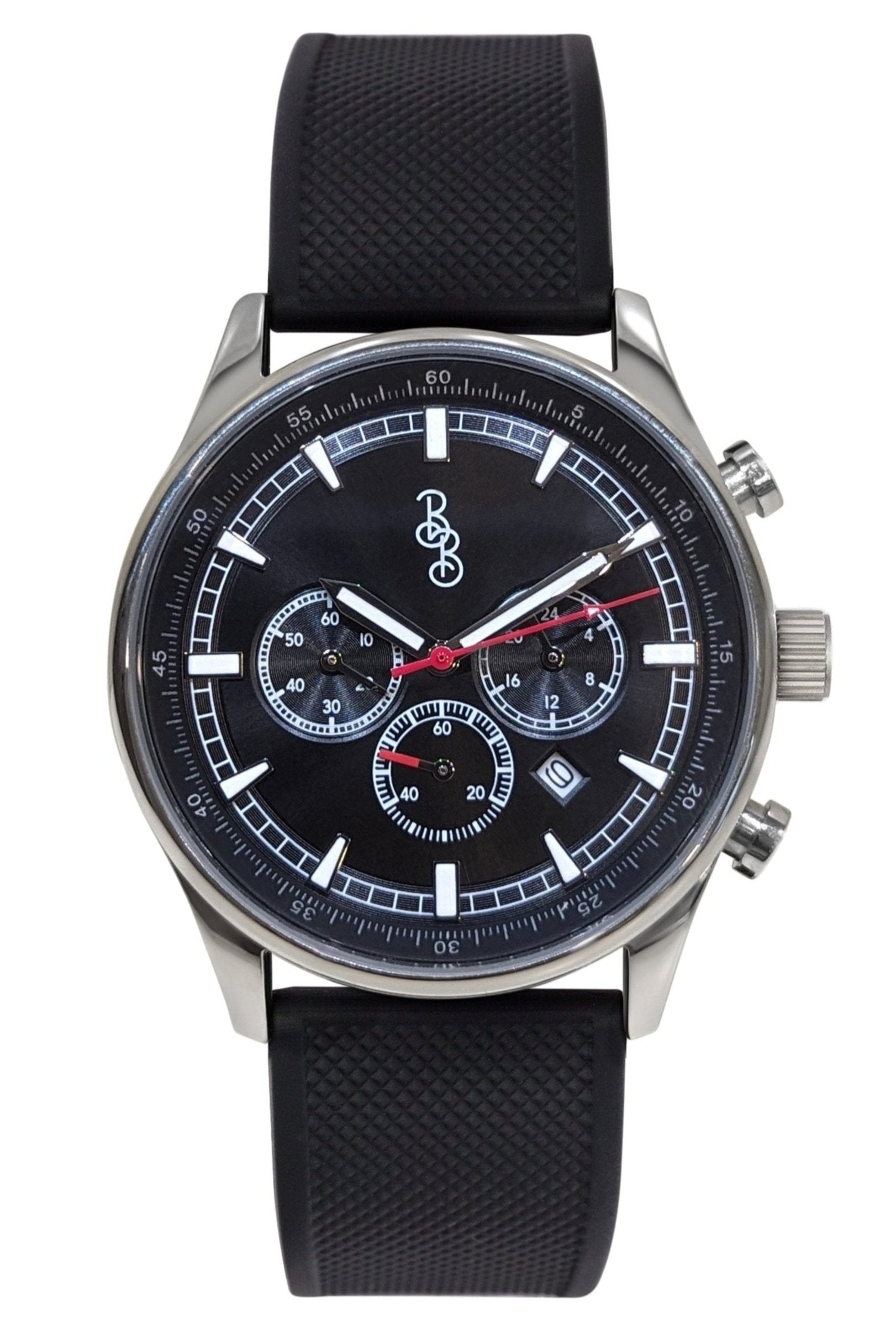 Men's Black Sport Chronograph Watch - Water Resistant | fash-ique