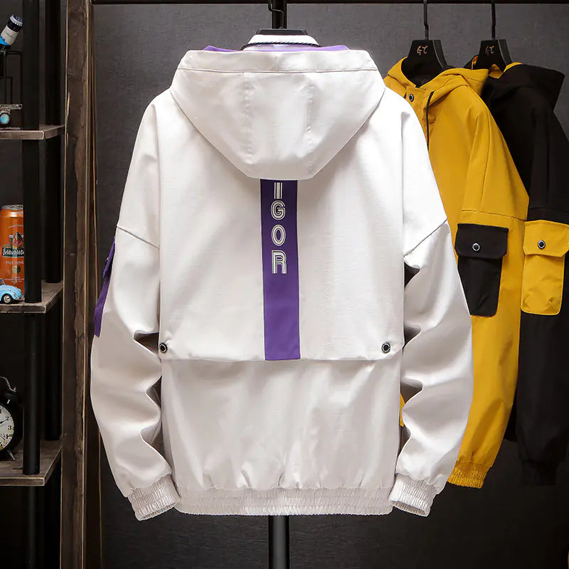 Men's Hooded Work Utility Outerwear Jacket
